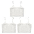 thumbnail image 3 of vastwit 3Pcs Cropped Tank Tops for Girls Spaghetti Strap Crop Top Basic Sports Cami Solid Color White M, 3 of 5