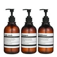 thumbnail image 5 of Shampoo And Conditioner Dispenser With Black Plastic Pump, 3 Pack Shampoo Conditioner Body Wash Dispensers, 5 of 5