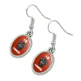 thumbnail image 2 of 8-Bit Pixel Retro Plus Two Armor Gamer Game Novelty Dangling Drop Oval Charm Earrings, 2 of 4