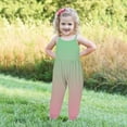 thumbnail image 5 of NAISIBABY Girls Suspenders Jumpsuit, Sleeveless Gradient Printed Causal Summer Romper Multicolor 3-4T, 5 of 5