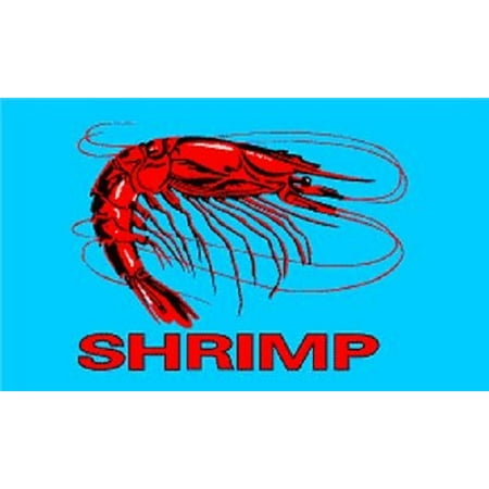 Shrimp Flag Seafood Advertising Banner Restaurant Sea Food Pennant  Sign 3x5