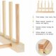 thumbnail image 3 of 2 escurridores de platos de bambú, soporte para platos de madera, soporte para platos de bambú, escurridor de platos de bambú, para cuencos, tazas, tablas de cortar, CD y libros, 3 of 5