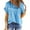 Z-Light blue, variant on UVN Summer Shirts for Women Short Sleeve Blouses Ladies Crewneck Lace Crochet Tops Dressy Chiffon Blouses