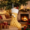 thumbnail image 5 of JeashCHAT 18inch Christmas Stockings, Glitter Sequin Snowflake Christmas Stockings with White Super Soft Plush Cuff and Bow for Xmas Tree Fireplace Family Holiday Decor Gifts, 5 of 6