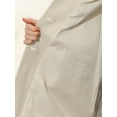 thumbnail image 5 of INSPIRE CHIC Women's Coat Single Breasted Long Sleeve Tunic-length Winter Outwear with Pockets L Beige, 5 of 6