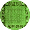 thumbnail image 1 of Ahgly Company Indoor Round Oriental Green Industrial Area Rugs, 4' Round, 1 of 4