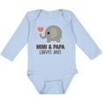 thumbnail image 3 of Inktastic Mimi and Papa Love Me Elephant Boys or Girls Long Sleeve Baby Bodysuit, 3 of 5