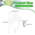 thumbnail image 2 of Uxcell Golf Gloves Stretcher, Plastic Keeper Support Rack Holder Dryer Hanger Frame with Hanging Hooks White, 2 of 7