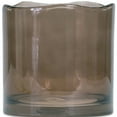 thumbnail image 4 of HomeRoots 516255 6 in. Crystal Glass Gray Round Table Vase, 4 of 5