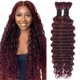 thumbnail image 1 of Cabello trenzado humano para trenzas boho 99j burdeos 14 pulgadas, 2 paquetes de 3.53 oz de onda profunda a granel cabello humano boho para trenzar cabello humano rizado para trenzas bohemias sin nudo, 1 of 1