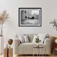 thumbnail image 4 of Historic Framed Print, [Horse drawn delivery wagon at entrance of White House kitchen], 17-7/8" x 21-7/8", 4 of 9