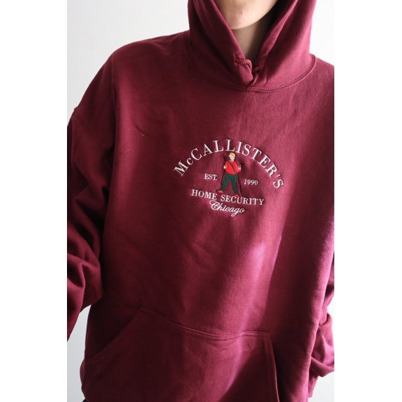 Embroidered “McCallister’s Home Security” Christmas Hoodie, Chicago Holiday Sweatshirt, Unisex, Classic Fit, Long Sleeve, Adult