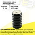 thumbnail image 6 of 3x 6/CP300H 7.2V 300mAh NiMH Battery for GPS-Trackers Car Alarm, eCalls, Beacons, 6 of 7