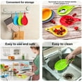 thumbnail image 4 of 5-PACK Kitchen Silicone Spoon Rest, Flexible Almond-Shaped Silicone Kitchen Spoon Holder, Cooking Utensil Rest Ladle Spoon Holder, Assorted Colors, 4 of 5