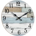 thumbnail image 3 of Wall Clock Battery Operated 8 Inch Silent Non Ticking Coastal Design Country Rustic Retro Decorative for Bathroom Kitchen Living Room Bedroom, 3 of 8