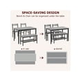 thumbnail image 4 of Bingirl Dining Table Set For 4 Modern Kitchen Table With Chairs And Bench For Small Space 4Person Dining Room Table Set With Metal Frame And Storage Rack Dinette Set For Apartment, 4 of 6