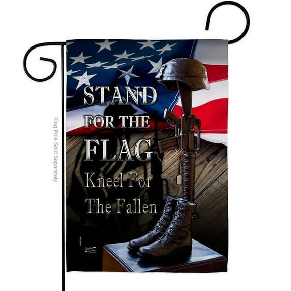 Angeleno Heritage G135169-BO 13 x 18.5 in. Stand for the Garden Flag with Armed Forces Service Double-Sided Decorative Vertical Flags House Decoration Banner Yard Gift