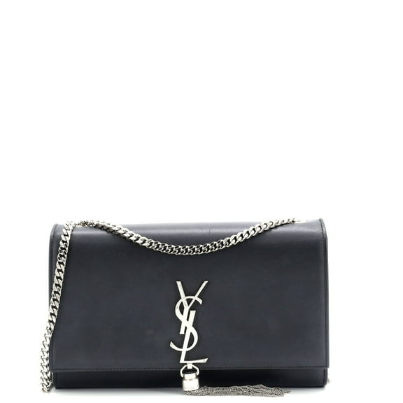 Pre-Owned Saint Laurent Classic Monogram Tassel Crossbody Bag Leather Medium By Rebag