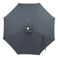 thumbnail image 1 of Sombrilla de exterior de 6 varillas para jardín, piscina y playa. Gris 270cm, 1 of 8