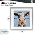 thumbnail image 4 of Stupell Industries Rustic Lodge You're Moo-velous Cow Gray Framed Print Under Glass, 16 x 16, by Kim Curinga, 4 of 8