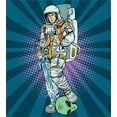 thumbnail image 3 of Astronaut Duvet Cover Set, Galaxy and Severed Alien Head Masculine Space Era Fighters Design, Decorative 3 Piece Bedding Set with 2 Pillow Shams, Queen Size, Teal and Coconut, by Ambesonne, 3 of 3