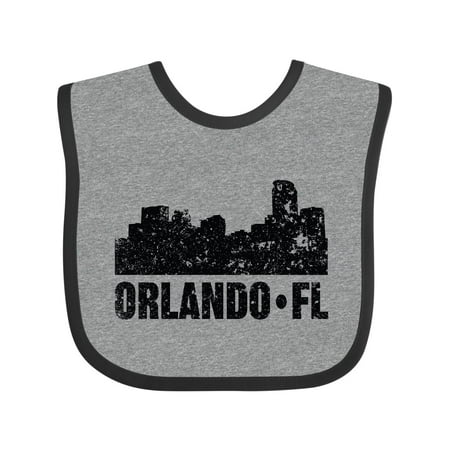 

Inktastic Orlando Skyline with Grunge Gift Baby Boy or Baby Girl Bib