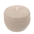 thumbnail image 4 of Cotton Rope Braided Basket 1Set Round Decorative Storage Box With Lid Ideal For Baby Nursery Living Room, 4 of 5