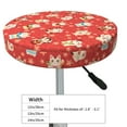 thumbnail image 4 of Haiem Japanese Maneki Cats Cushion Round Bar Chair Seat Cover Bar Chair Cushion Covers Elastic Washable Bar Chair Cover,Protects from Scratches and Stains-13 inch, 4 of 7
