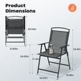 thumbnail image 6 of Pellebant Outdoor Dining Side Chairs - Set of 4, Gray, 6 of 9