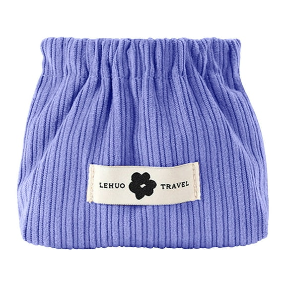 Konghyp Corduroy Hair Tie Organizer – Portable Cosmetic Storage Bag, Elastic Hair Tie Holder, Red Envelope Pouch, Travel Makeup Bag, Compact Storage Case