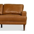 thumbnail image 4 of Allora Mid-Century L-Shaped Genuine Leather Left-Facing Sectional in Tan, 4 of 5