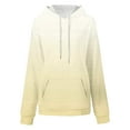 thumbnail image 5 of Miluxas Women Autumn and Winter Gradient Printed Pullover Sweatshirt Long Sleeve Hoodies Pocket Basic Top Yellow XL(XL), 5 of 5