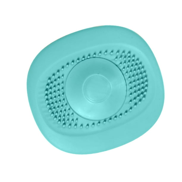 Wosthever Filtro de fregadero antiobstrucción colador de desagüe de cocina TPR lavabo de baño Flexible colector de pelo, verde Suministros de limpieza para el hogar Verde