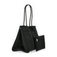 thumbnail image 3 of No Boundaries Women's Neoprene Beach Tote Bag, Black, 3 of 5