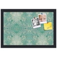 thumbnail image 2 of PinPix 18x12 Custom Cork Bulletin Board Aqua Poster Board Has a Fabric Style Canvas Finish, Framed in Aqua, by ArtToFrames (PinPix-1881), 2 of 5