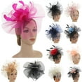 thumbnail image 3 of Stylish Woman Feather Hair Fascinator on Headband Wedding Royal Ascot Races, 3 of 9