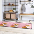 thumbnail image 4 of SKYSONIC 2'X6' Corgi Dog Rose Flower Runner Rug with Rubber Backing, Valentine I Woof You Non Slip Entryway Rug Runner Washable Soft Area Rug Carpet for Hallway Bedroom Kitchen Decor, 4 of 6