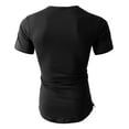 thumbnail image 3 of Ma Croix Men's Longtailed Zipper Slim Fit Crew Neck Short Sleeve T Shirts, 3 of 5
