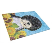 Caroline's Treasures Portuguese Water Dog Glass Cutting Board Large