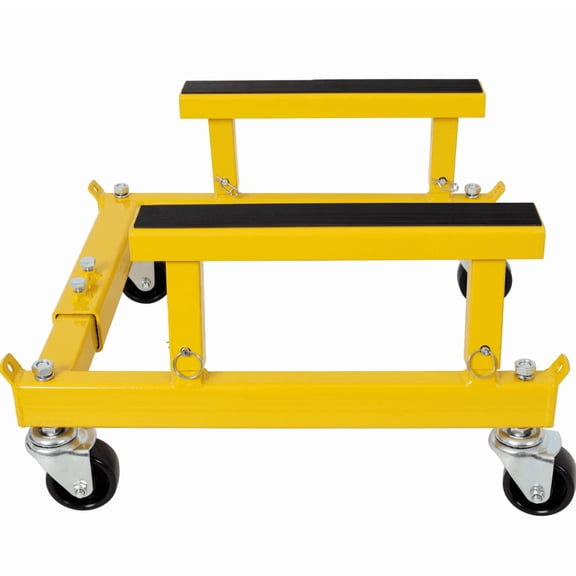 Yellow ATV Motorcycle Engine Cradle Dolly - 1500lbs Heavy-Duty Capacity