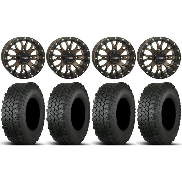 System 3 ST3 14" Wheels Bronze 28" Kongur Tires Honda Pioneer