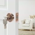 thumbnail image 2 of Shisuyan Single Cylinder Deadbolt Zinc Alloy Red Bronze 1 Set 2.2X2.2in, 2 of 8