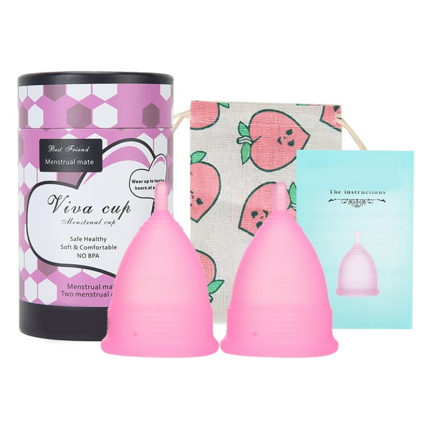Copas menstruales originales auténticas Set Copa menstrual de silicona reutilizable con bolsa Cajas