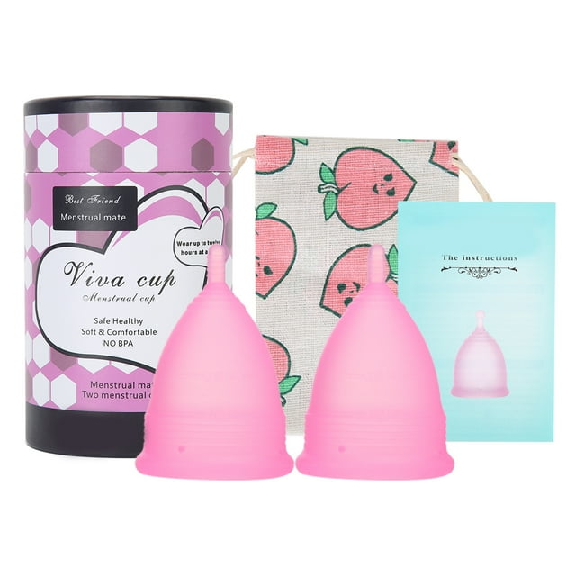Copas menstruales originales auténticas Set Copa menstrual de silicona reutilizable con bolsa Cajas