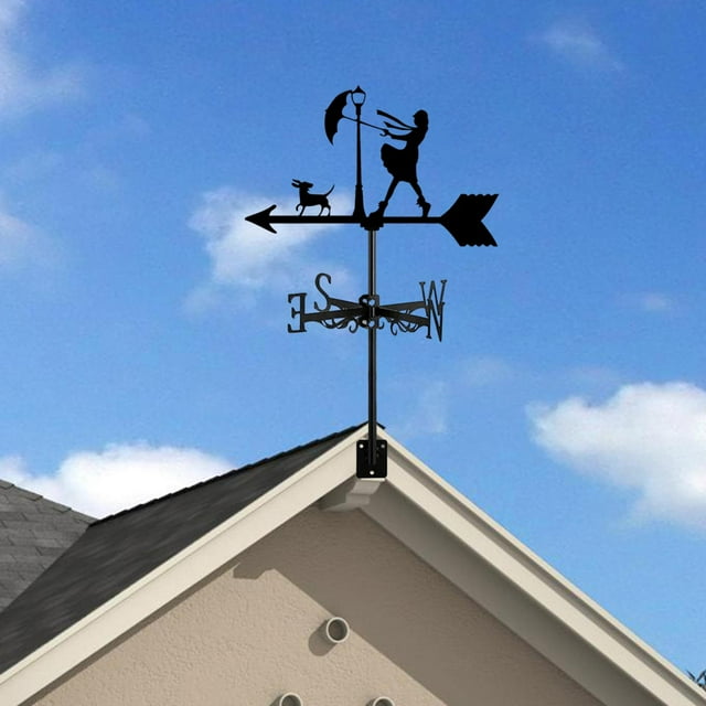 Veleta de viento de Metal, veleta decorativa Vintage, indicador de dirección del viento para patio, jardín, decoración de granja al aire libre DYNWAVEMX Veleta