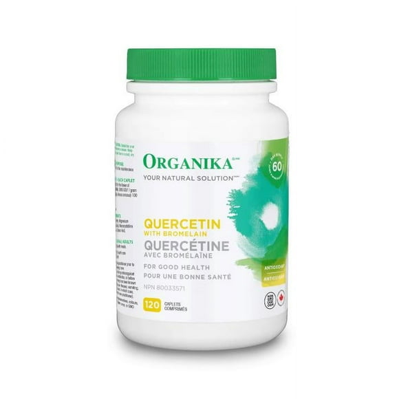 Organika - Quercétine avec Bromélaïne, 120 Caplets
