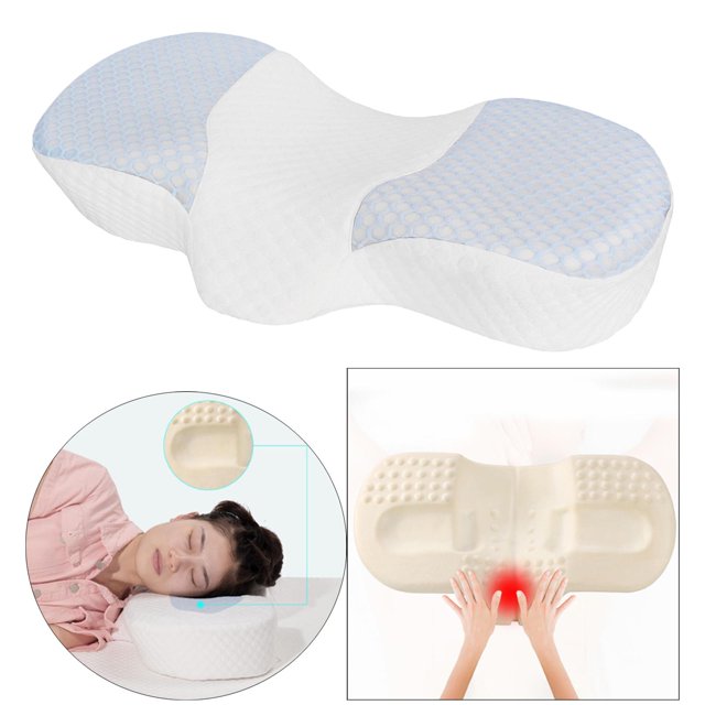 Almohada Cervical de Espuma Viscoelástica para El Cuello, Hombro, Alivio Del Dolor, Almohada Ortopédica de para Dormir, Almohada Ergonómica P Azul Baoblaze almohada cervical