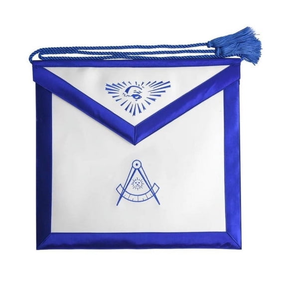 Past Master Blue Lodge Apron - Blue Tassels - Elegant Masonic Regalia for Lodge Ceremonies