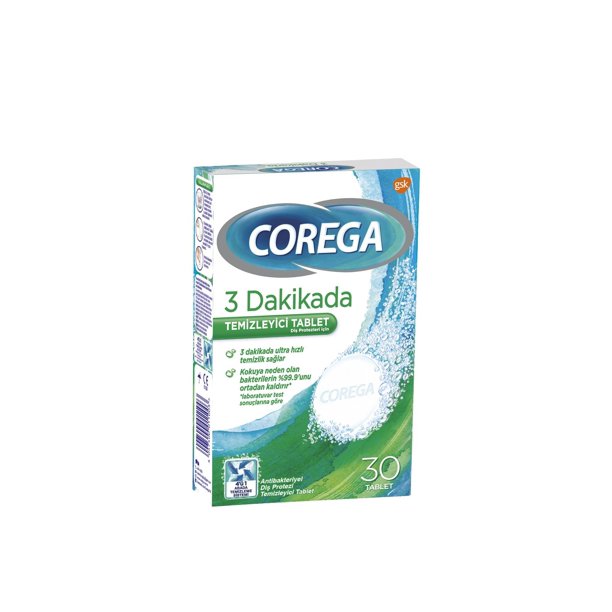 Corega 3 Minute Denture Cleansing Tablets (30 Tablet)