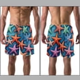 thumbnail image 3 of luoweisi Men's Beach Shorts Quick Dry Swim Trunks with Mesh Lining Starfish L, 3 of 5